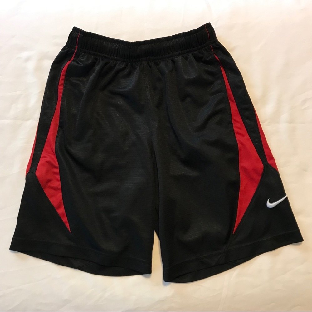Nike shorts size child small black red